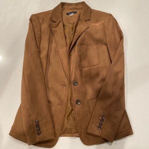 Tommy Hilfiger Cognac Faux-Suede Blazer Jacket